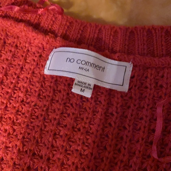 Brand New Cropped Orange Sweater! Size Medium. - Picture 4 of 5